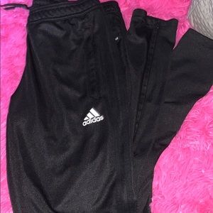 ALL BLACK ADIDAS TRACK PANTS